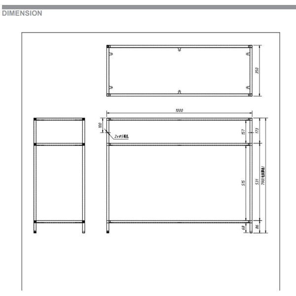 Tavolo consolle nero 100x35 cm Seaford - Actona-image-4