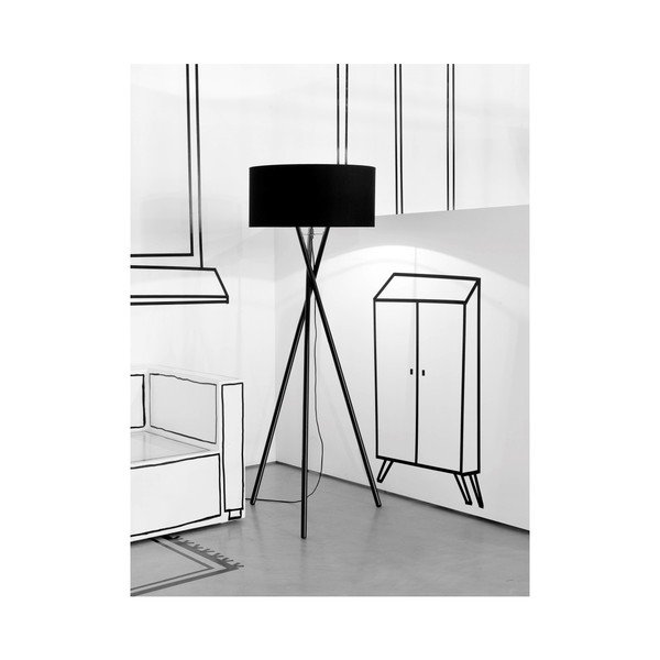 Lampada da terra nera (altezza 175 cm) Hampton - it's about RoMi-image-1