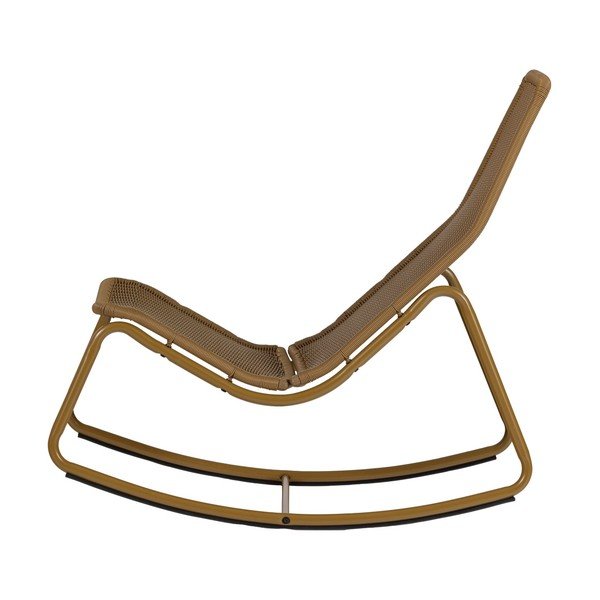 Poltrona da esterno giallo ocra in rattan artificiale Tom – WOOOD-image-2