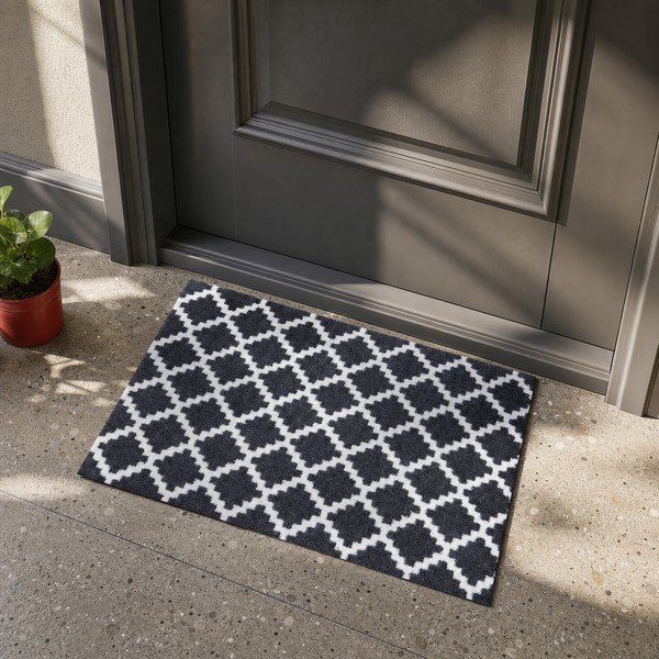 Zerbino bianco e nero , 50 x 70 cm Elegance - Zala Living-image-1