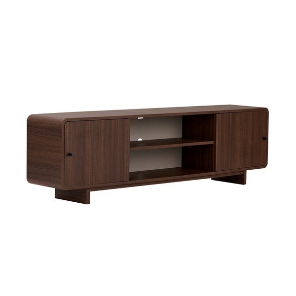 Mobile TV colore naturale scuro con effetto noce 180x52x34 cm Mirel – Nordure