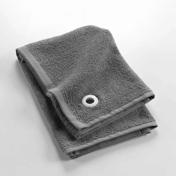 Asciugamano tipo terry color antracite in cotone 50x50 cm Cuistot – douceur d'intérieur