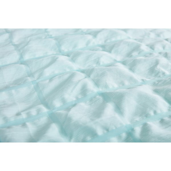 Biancheria da letto color menta in crêpe per letto singolo 140x200 cm Naomi – My House-image-1