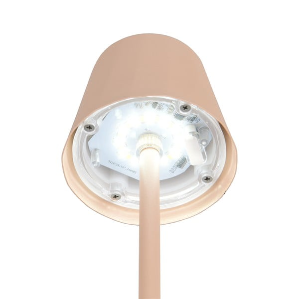 Lampada da tavolo LED color crema con paralume in metallo (altezza totale 21 cm) Diaz – Trio-image-4