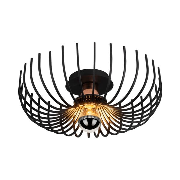 Plafoniera nera con paralume in metallo ø 36 cm Aspendos – Opviq lights-image-2