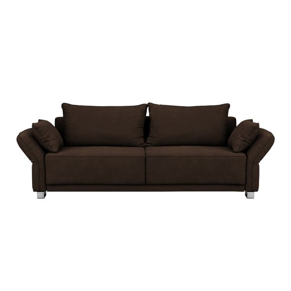 Hnědá rozkládací pohovka s úložným prostorem Windsor & Co Sofas Casiopeia, 245 cm