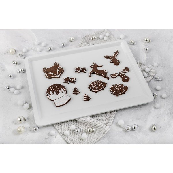 Teglia in acciaio bianco, 42 x 33 cm White Christmas Baking - Dr. Oetker-image-1