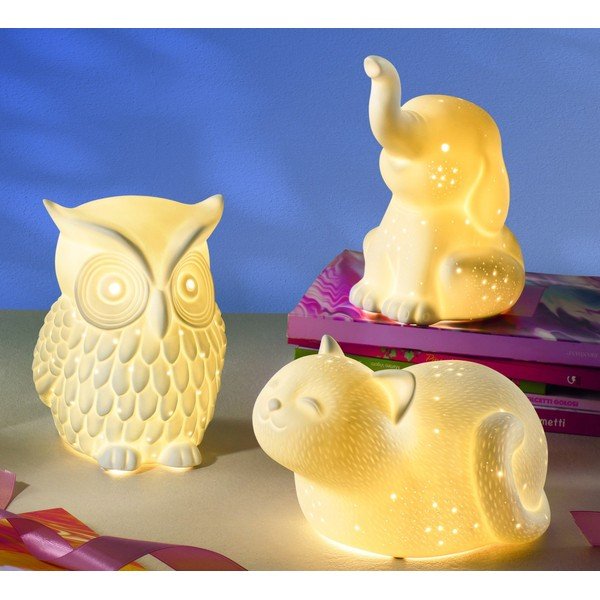 Lampada da tavolo per bambini bianca Elephant – Brandani-image-1
