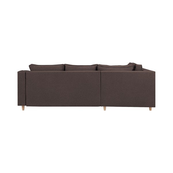 Divano letto a quattro posti marrone scuro Jonquille, angolo sinistro - Mazzini Sofas-image-4