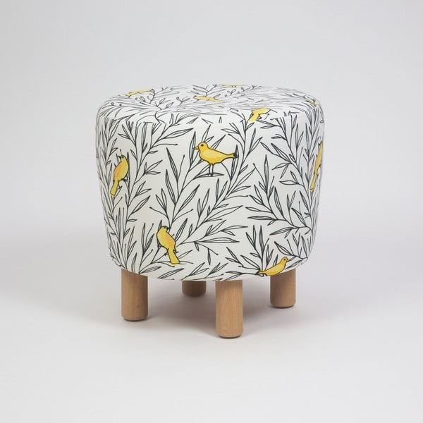 Taburette con gambe in legno Canaro, ⌀ 41 cm Cono - Homitis