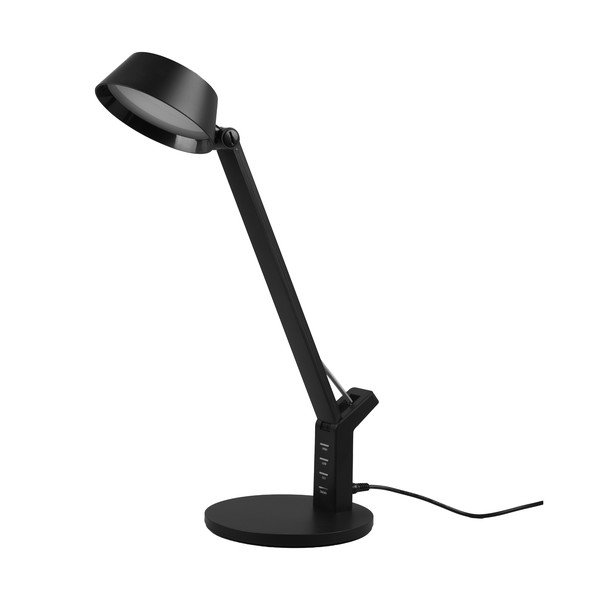 Lampada da tavolo LED nera opaca con intensità regolabile (altezza totale 40 cm) Ava – Trio