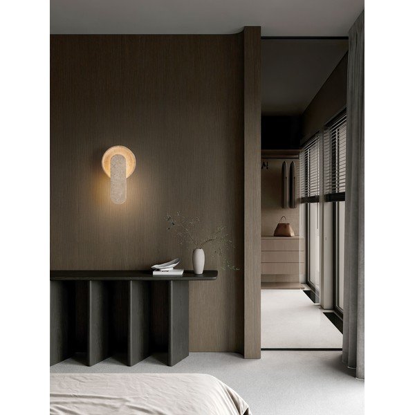 Lampada da parete LED beige in pietra Mavis – Nova Luce-image-2