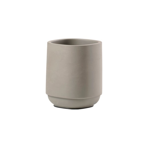 Tazza in cemento beige per spazzolini da denti Time - Zone