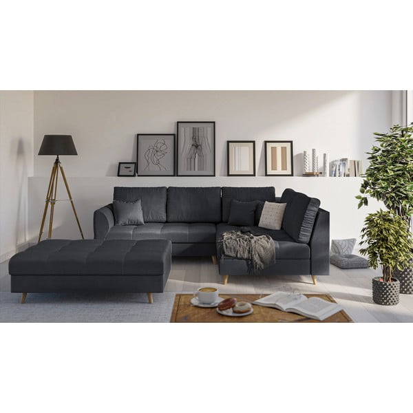 Pouf grigio scuro Ariella - Ropez-image-1