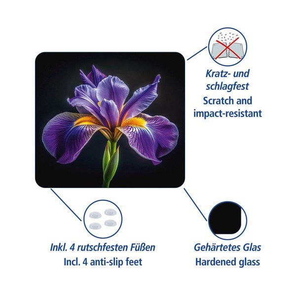 Accessorio per piano cottura in vetro temperato 50x56 cm Iris – Wenko-image-3