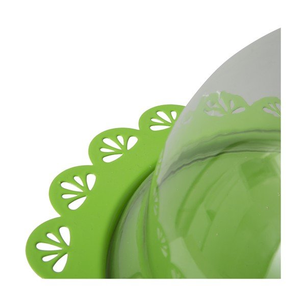 Alzata per dolci verde con coperchio in vetro , ø 27,5 cm - Mauro Ferretti-image-1