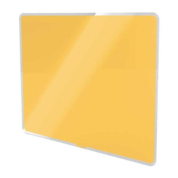 Lavagna magnetica in vetro giallo, 80 x 60 cm Cosy - Leitz