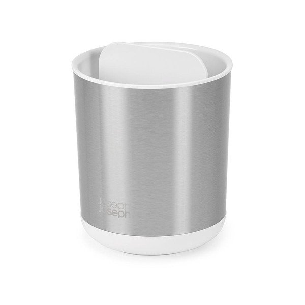 Portaspazzolino argentato in acciaio inox Duo Steel – Joseph Joseph