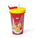 Tazza rossa con coperchio giallo e cannuccia , 500 ml Iconic - LEGO®