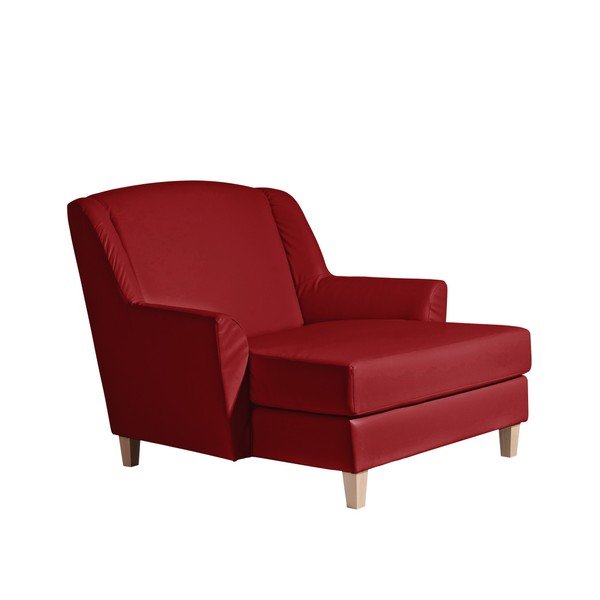Poltrona lounge in similpelle Judith rossa - Max Winzer-image-1