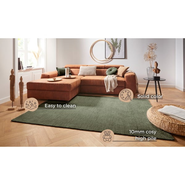 Tappeto verde scuro , 120 x 170 cm Supersoft - Mint Rugs-image-4