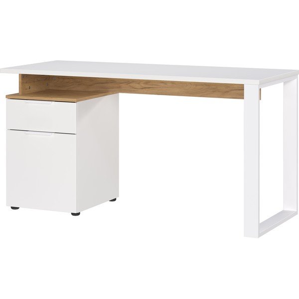 Tavolo da lavoro con piano bianco 61x140 cm Hasselt - Germania-image-3