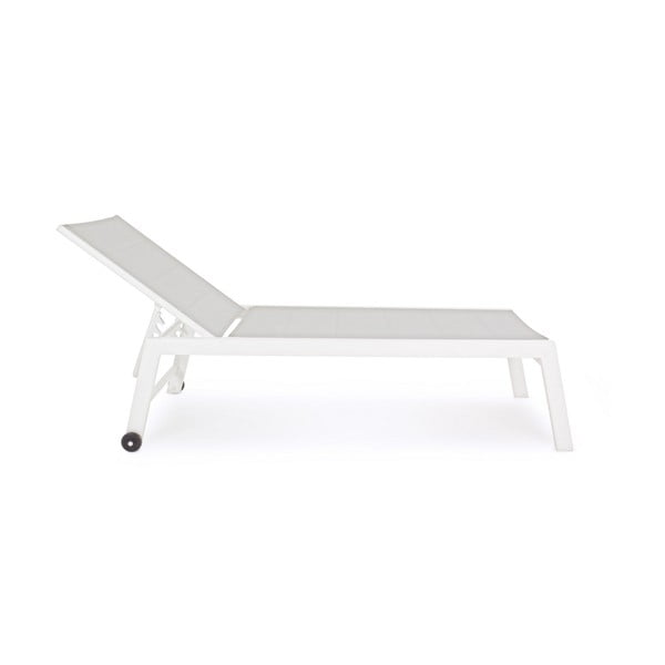 Sdraio da giardino bianca in metallo Hilde   – Bizzotto-image-1