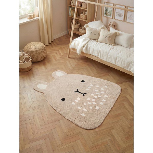 Tappeto per bambini beige in cotone lavabile/tessuto a mano 120x152 cm Snuggle Pucki – Hanse Home-image-1