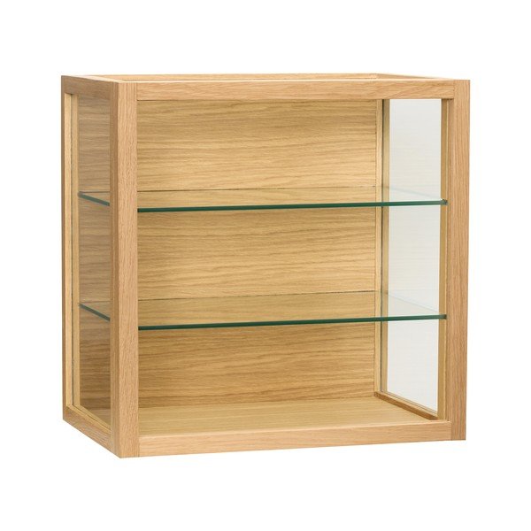 Vetrina di colore naturale con effetto rovere da appendere 40x40x27 cm Poetic – Hübsch