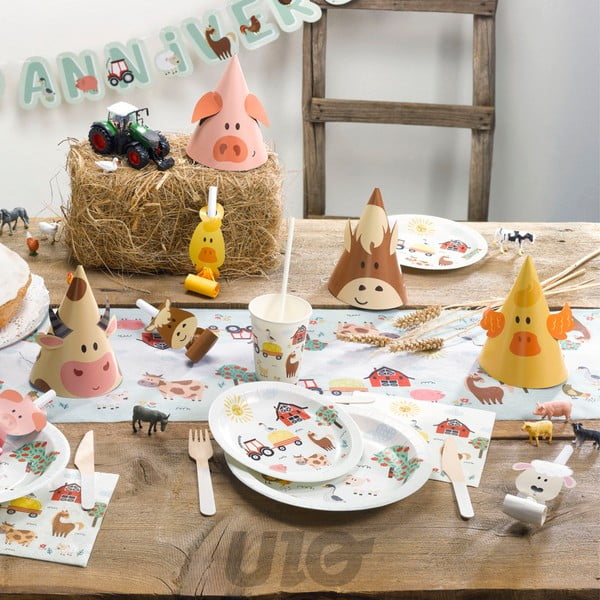 Set di tovaglioli 20 pz 33x33 cm Farm Animals – Homéa-image-1