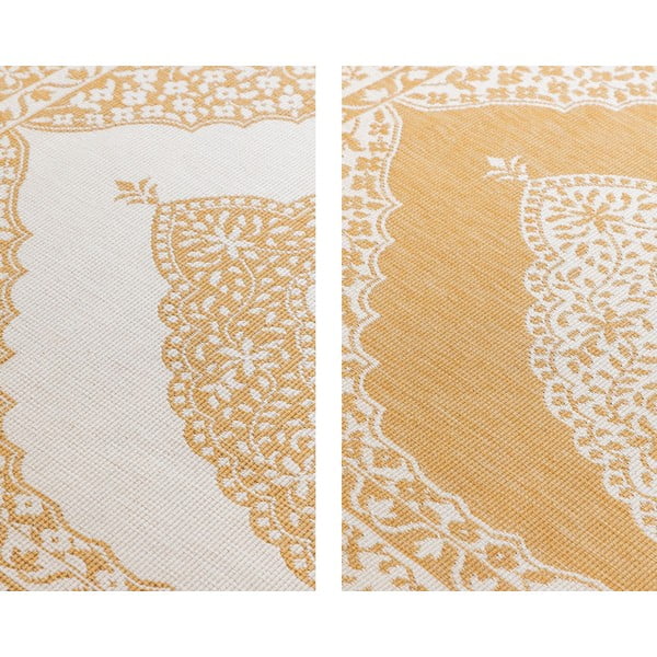 Tappeto da esterno giallo ocra e crema 80x150 cm Gemini - Elle Decoration-image-4