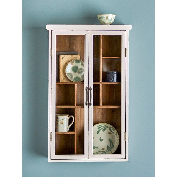 Vetrina bianca in abete massiccio 50x80x14 cm Hazem – Bloomingville-image-2