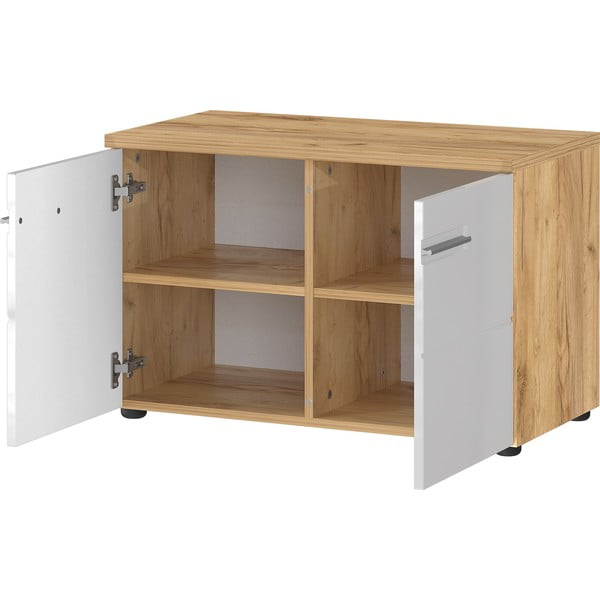 Scarpiera bianca naturale in rovere con panca Aledo - Germania-image-3