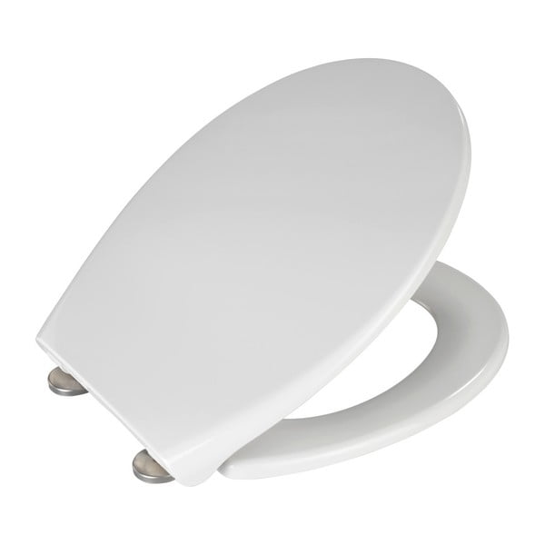 Sedile per wc bianco con chiusura facilitata , 44,5 x 37,5 cm Samos - Wenko-image-2