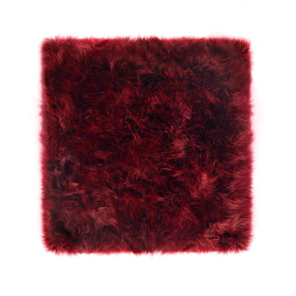Tappeto in pelle di pecora rossa Zealand Square, 70 x 70 cm - Royal Dream