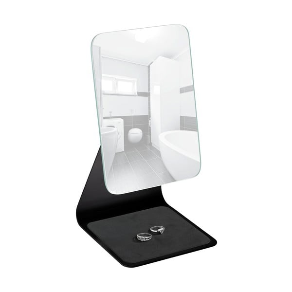 Černé kosmetické zrcadlo Wenko Frisa