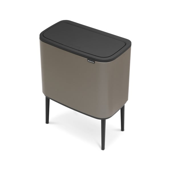 Bidone in acciaio grigio touch per raccolta differenziata 34 l Bo Touch Bin - Brabantia-image-4