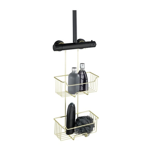 Mensola da bagno sospesa in acciaio inox color oro Milo - Wenko-image-4