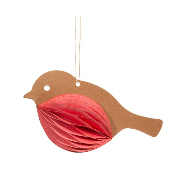 Decorazione per albero di natale in carta fatta a mano 7 cm Honeycomb Robin – Sass & Belle