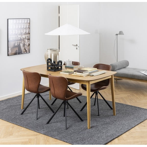 Tavolo da pranzo pieghevole con piano in rovere 180x90 cm Montreux - Actona-image-1