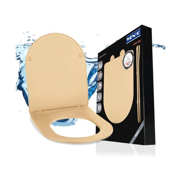 Sedile WC con chiusura Easy-Close (automatica) 36 x 46 cm Galati – Wenko