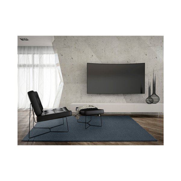 Tappeto blu scuro Sense Liso Blue, 140 x 200 cm - Universal