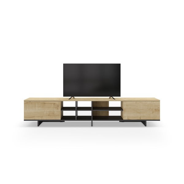 Tavolo TV in rovere di colore naturale 230x44 cm Cequoia - Marckeric-image-4