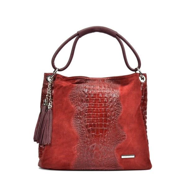 Borsa in pelle rossa Marsala - Luisa Vannini