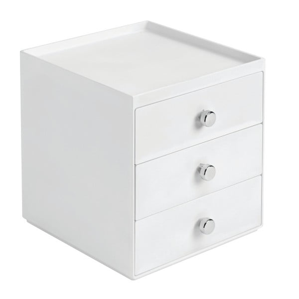 Contenitore bianco con 3 cassetti , altezza 18 cm - iDesign-image-3