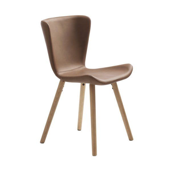 Sedia da pranzo in similpelle marrone cognac Teslin - Unique Furniture