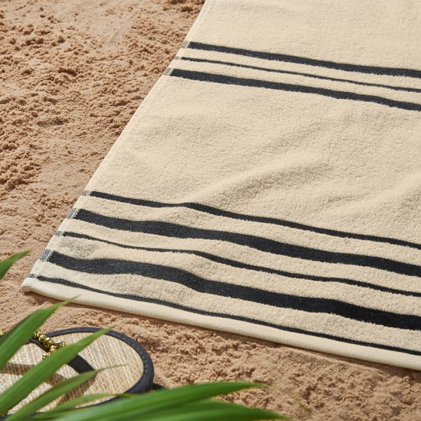 Telo mare beige 75x150 cm Banded Stripe - Catherine Lansfield-image-2
