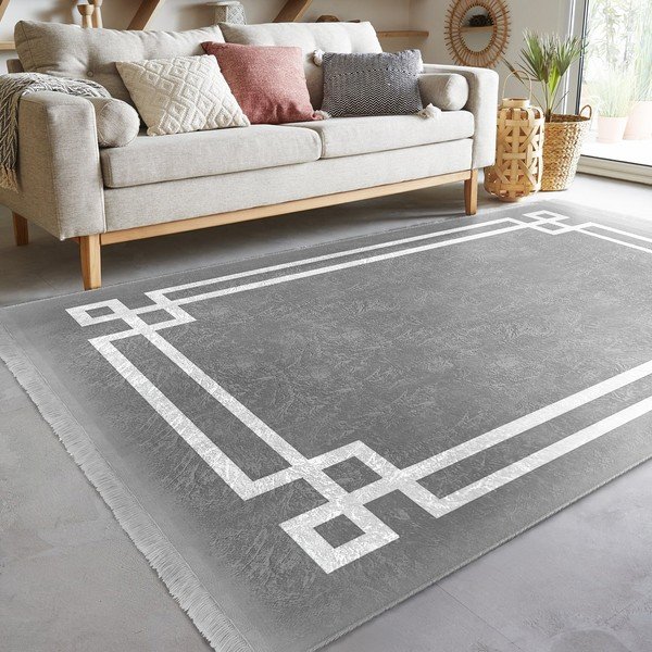 Tappeto grigio 160x230 cm - Mila Home-image-1