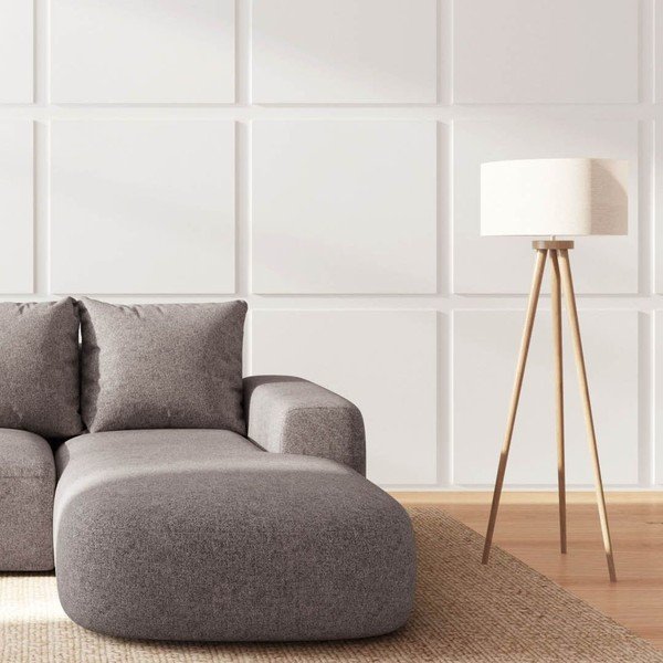 Divano angolare grigio (con penisola a destra e chaise lounge) Monce – Rodier-image-3