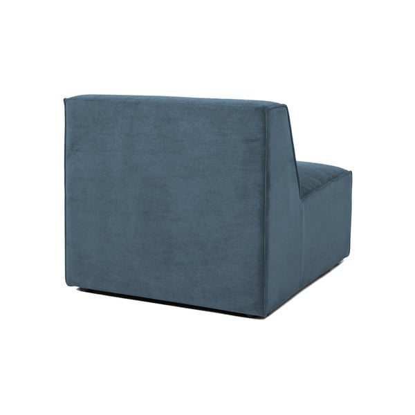 Divano componibile blu (solo con parte centrale) con rivestimento in velluto a coste Sting – Scandic-image-2